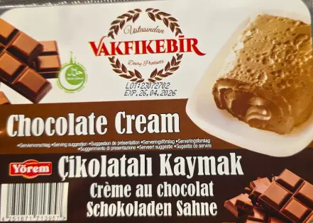 [GSAL102415231] Vakfıkebir Çikolatalı Krema 150 g