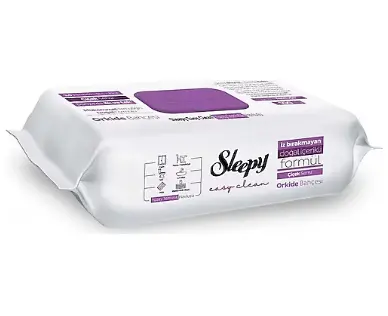 [GSAL101811219] Sleepy Easy Clean Orkide Bahçesi Islak Havlu 100 Adet